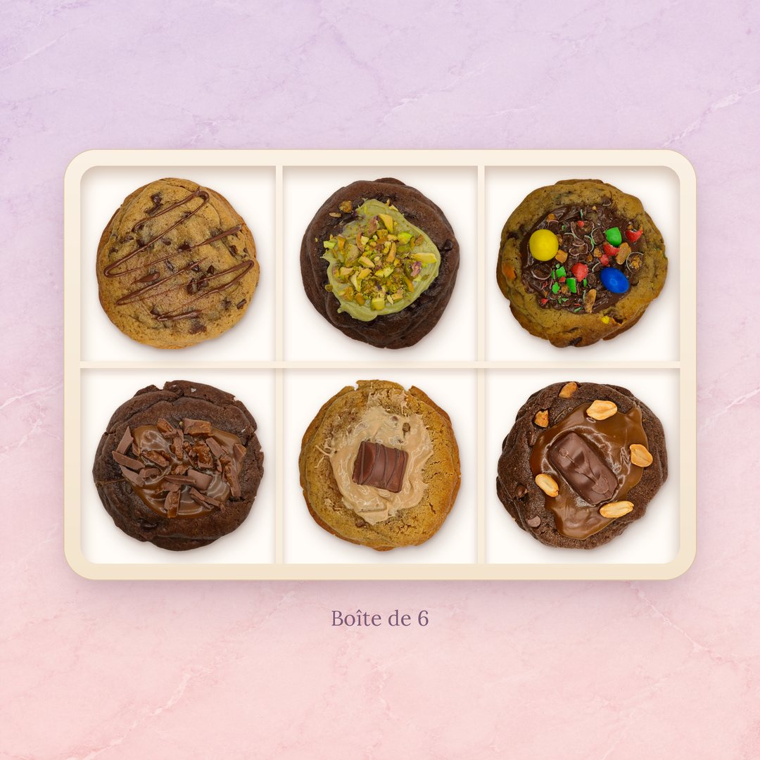 Boîte dégustation de cookies artisanaux La Pause Cookie à offrir pour Noël
